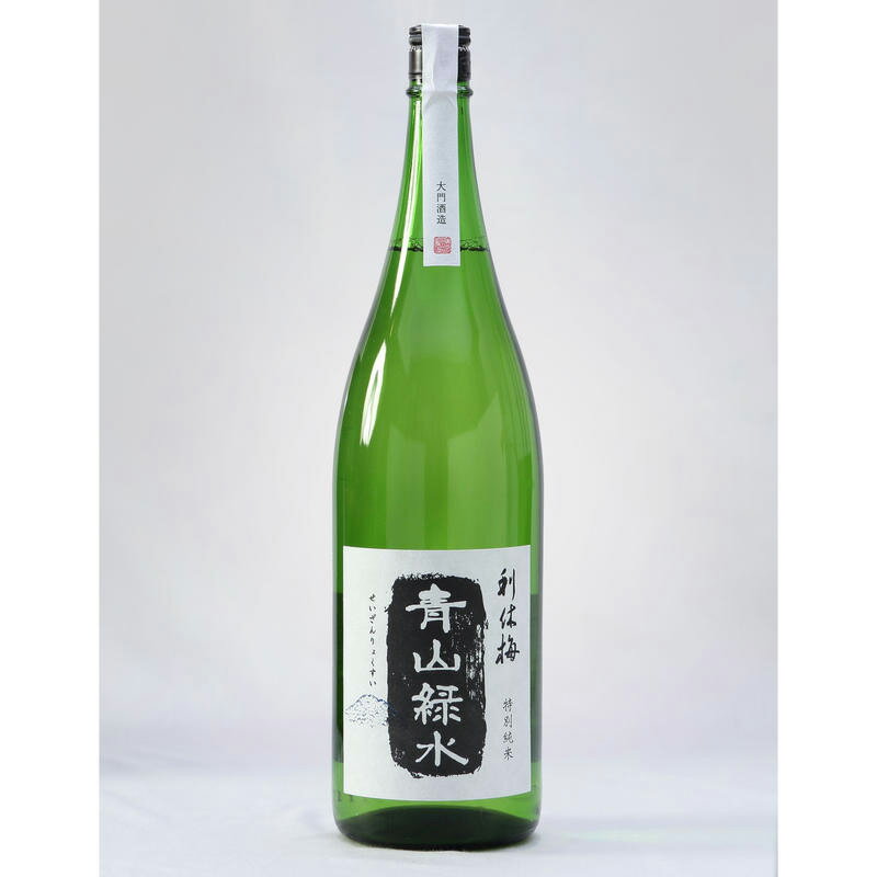 利休梅 青山緑水 特別純米 1800ml[大門酒造 だいもん せいざんりょくすい 大阪 日本酒 1800ml 瓶 ]