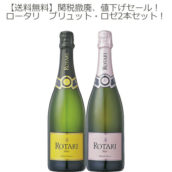 【送料無料】関税撤廃！値引きセール！ロータリ ブリュット ロゼ 飲み比べセット！750ml 2本【ワインセット イタリア 白 ロゼ 辛口 】