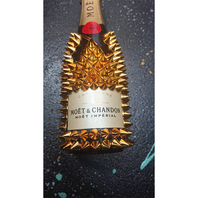 ［送料無料］シャンパン デコレーションボトル 375ml×1本フランス シャンパーニュ地方［オリジナル ハードボトル セレブ パーティー ギフト プレゼント トゲトゲ ドリアン トゲモエ］