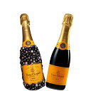 ヴーヴ クリコ ブリュット イエローラベル ポコポコ デコレーションボトル 375ml×1本 + ヴーヴ クリコ ブリュット イエローラベル 375ml×1本 ...