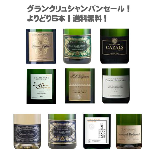 グランクリュ・シャンパンセット!よりどり6本39999円!【 ワインセット フランス 辛口 シャルドネ ピノ・ノワール 贅沢 グランクリュだらけ 】【送料無料】