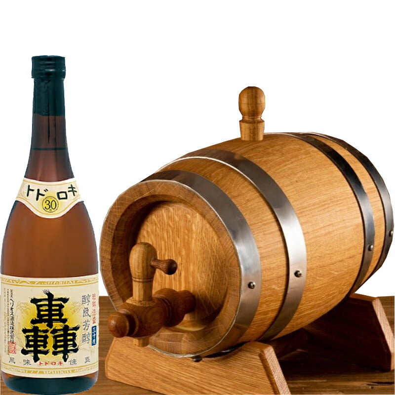 ソムリエ厳選 ヘリオス酒造 轟 30度 720ml × 1本 + 本格熟成 ミニ樽3Lサイズ[沖縄 名護 とどろき 枚方と友好都市 送料無料 父の日 本格ミニ樽で本格熟成 ]