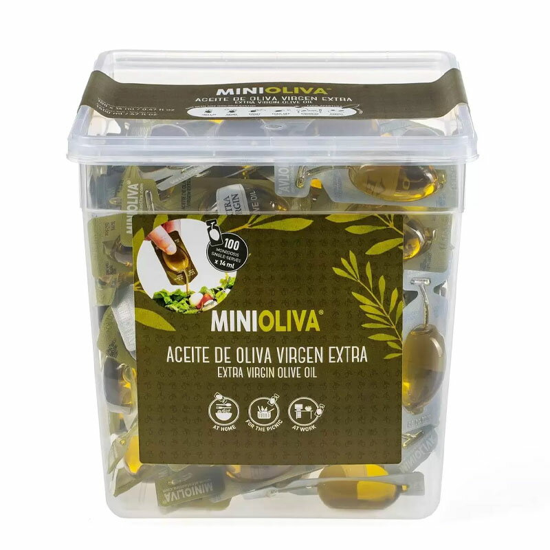 アルカラオリーバ エクストラ バージン オリーブオイル 12.8g×100P 　［ スペイン コストコ 人気商品 おすすめ 大容量 ALCALA OLIVA S.A. ］のサムネイル