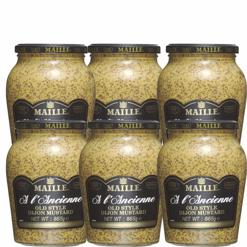 【送料無料】MAILLE マイユ 種入りマスタード 865g×6セット【 人気 粒マスタード コストコ ソーセージ 】