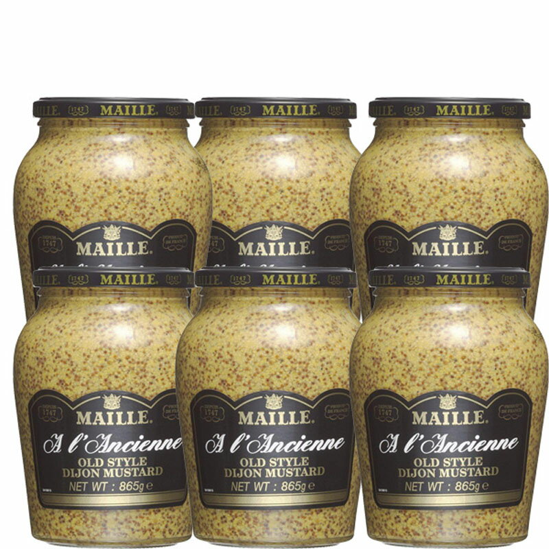 MAILLE マイユ 種入りマスタード 865g×6セット【 人気 粒マスタード コストコ ソーセージ 】【送料無料】