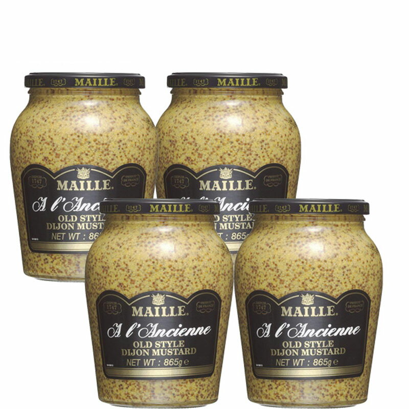 【送料無料】MAILLE マイユ 種入りマスタード 845g×4セット【 人気 粒マスタード コストコ ソーセージ 】