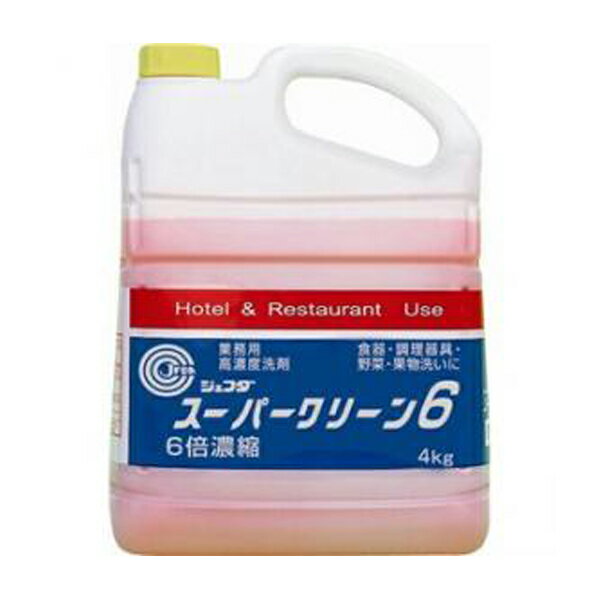 ジェフダ スーパークリーン6 4kg×4セット（食器用洗剤）JFDA 業務用【送料無料】