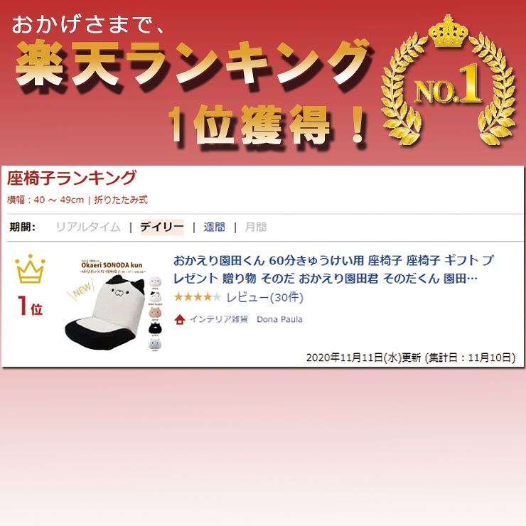 おかえり園田くん 60分きゅうけい用 座椅子 座椅子 ギフト プレゼント 贈り物 そのだ おかえり園田君 そのだくん 園田 三村 戸田 黒部 阿部 かわいい可愛い 癒し いやし リラックス 子ども 子供 猫 ネコ ねこ 171-1360