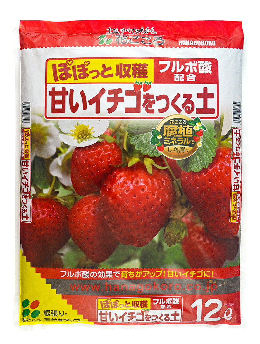 最大400円クーポン配布｜花ごころ 甘いイチゴつくる土 12