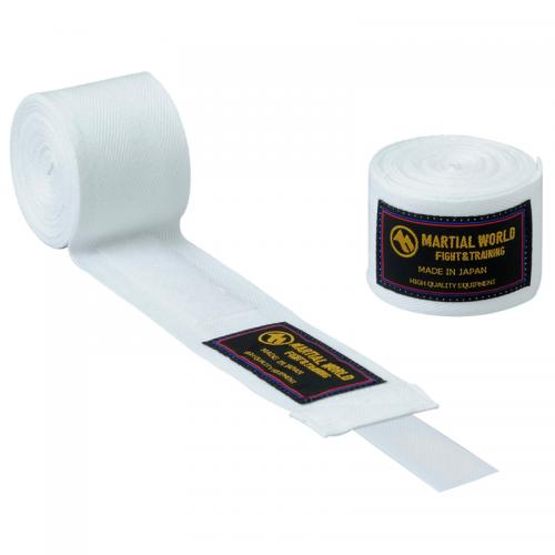 【12/1限定】 ポイント最大20倍&最大400円クーポン配布|【マーシャルワールド】国産バンテージ 白 (2個1組) (BT4-WH)空手 筋トレ フィットネ...