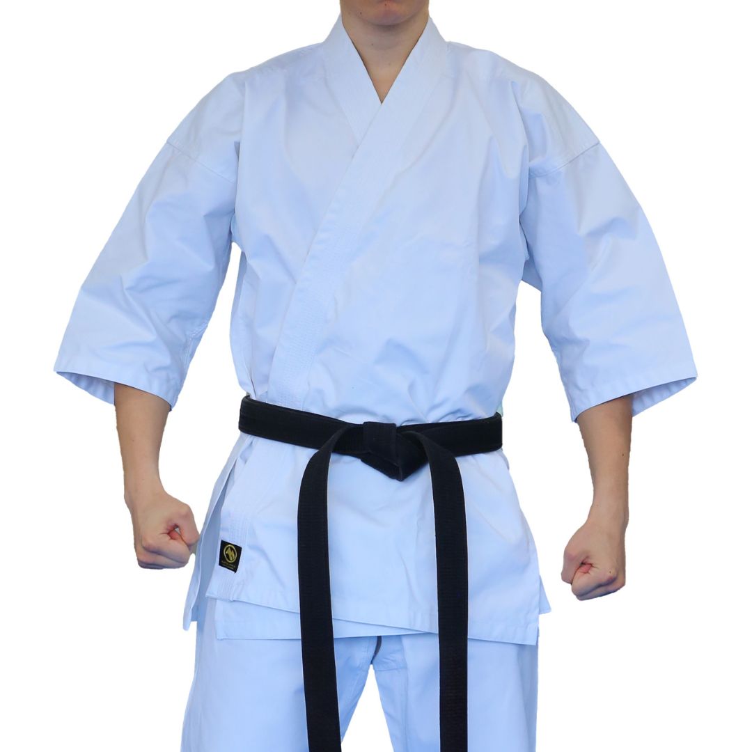 【12/1限定】 ポイント最大20倍&最大400円クーポン配布|【マーシャルワールド】上製純白フルコンタクト空手着・4号(白帯付)(KU8-4) 空手道着 スリ...