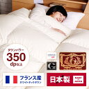 掛け布団 送料無料 日本製 羽毛布団 シングル ダブル フランス産 ホワイトダックダウン ピーチスキン ゴールドラベル 無地