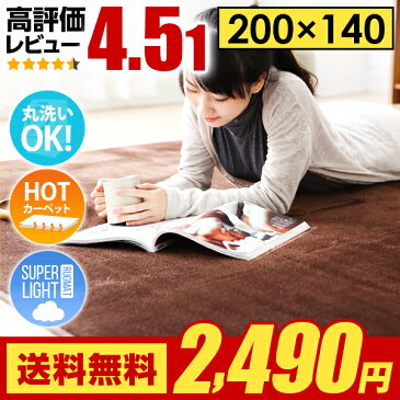 ラグ ラグマット 送料無料 rug 北欧 《MOCO》 約200×140cm モダン 北欧 洗える ラグ カーペット 滑り止め 防ダニ 絨毯 厚手 冬用 夏用