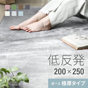 [シリーズ累計26万枚突破] ラグ 北欧 低反発 200×250 ラグマット 送料無料 rug 低反発ラグ ホットカーペット ラグ カーペット シャギーラグ 200×250 グリーン ラグ グリーン モダン 北欧 冬用 夏用