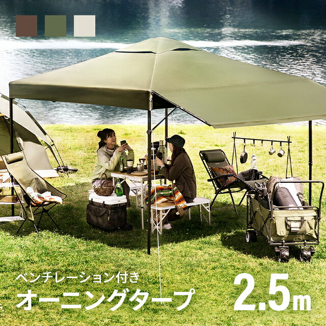 【もれなくP5倍★本日20:00-23:59】 タープテント 2.5m オーニング オーニングタイプ 【一年保証】 シルバーコーティング ワンタッチタープテント 簡単 大型 軽量 日よけ 日除け UVカット 防水 おしゃれ アウトドア レジャー キャンプ バーベキュー イベント用 運動会 花見通販格安セール情報 楽天 通販