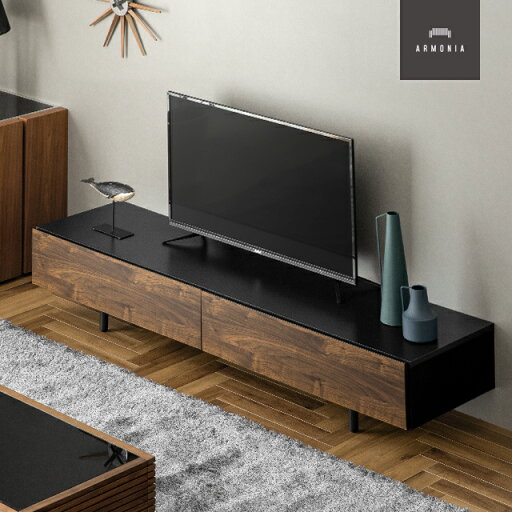 MODERN DECOの[P5倍 5/6 12時～] テレビ台 テレビボード TV台 AVボード AV台 収納 リビング収納 ローボード 収納家具 木製 ウォールナット 幅1800 奥行450 和室 和風 インテリア 家具 北欧 モダン 新生活(テレビ台)