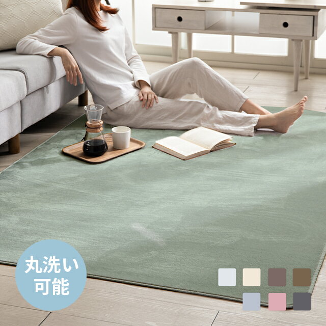 MODERN DECOの[P5倍 5/20 12時～] ラグ 洗える 135×185 185×185 200×250 200×300 ラグマット フランネル 滑り止め付 軽量 絨毯 マット ラグカーペット 北欧 カーペット おしゃれ ノンホルムアルデヒド ウォッシャブル ホットカーペット対応 床暖房 リビング(ラグ・マット)