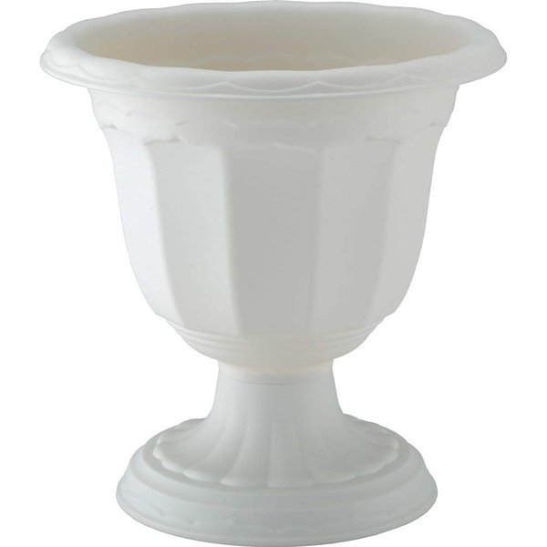 クイーンカップD-28型ホワイトアップルウェアー深型アイビーグリーンネックレス鉢プランター