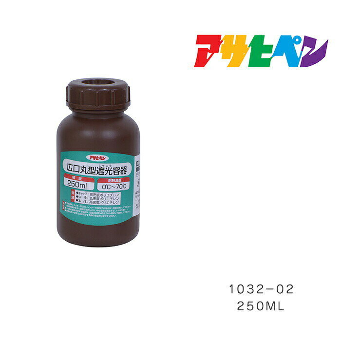 広口丸型遮光容器アサヒペン250ml1032