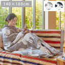 【特別価格】※在庫限り※ 着る電気毛布 (GY/NV) 140×180cm 全身すっぽり大判サイズの着る毛布に電気毛布機能がプラス 手元コントローラーで調節 肌触りの良いフランネル素材 グレー・ネイビーの2色 北欧エルク柄