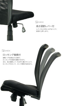 【送料無料】オフィスチェアー オフィス メッシュ チェア チェアー ミドルバック 肘無し ブラック 椅子 メッシュバック イス いす 1脚販売 ミーティングチェア 学習机用椅子 イス 書斎用 スタイリッシュ SOHO