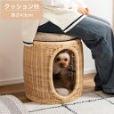 ペットスツール ペットハウス ペットスツール キャットハウス ドッグハウス 犬用 小型犬 猫用 ドッグ キャット ペットベッド スツール 椅子 いす 屋内 小型 おしゃれ かわいい シンプル 北欧 ナチュラル ラタン 籐家具