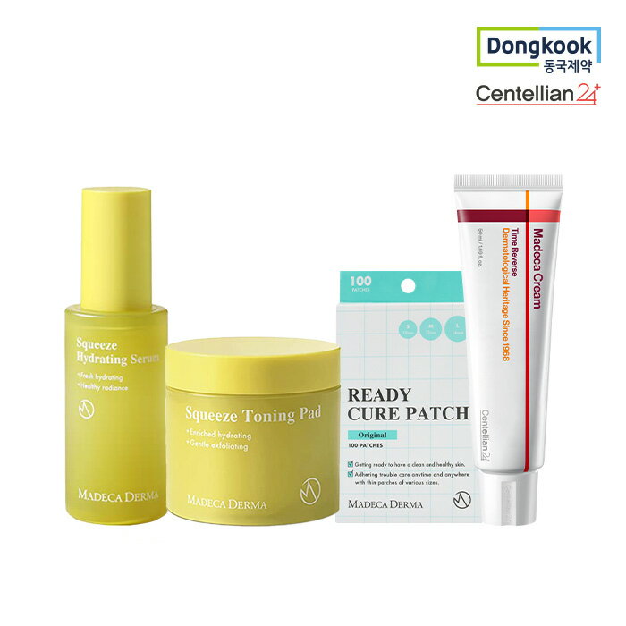 【8/28 10:00~9/2 09:59 韓コス祭り楽天限定セット】[DONGKOOK 公式ショップ 正規品] センテリアン24 Centellian24 マデカクリーム タイムリバース 50ml + レディーキュアパッチオリジナル + スクイーズ トーニングパック 70枚入 + スクイーズ ハイドレーションセラム 35mlのサムネイル
