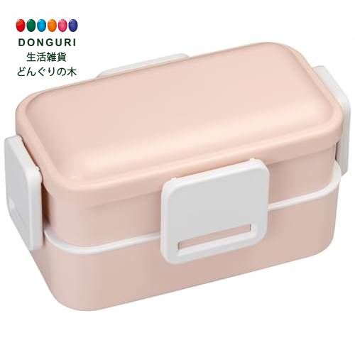 【200円クーポン】 SKATER スケーター 抗菌 ふんわり盛れる ドーム型フタ 2段 弁当箱 600ml くすみピンク 日本製 PFLW4AG-A <スケー...