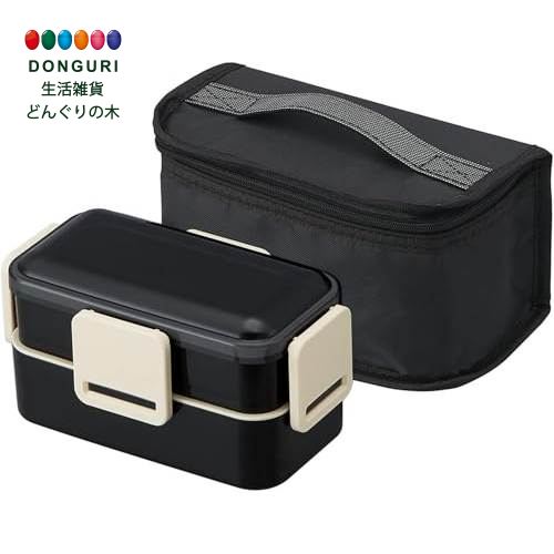 【200円クーポン】 SKATER スケーター 抗菌 ふんわり盛れる ドーム型フタ 2段 弁当箱 850ml 保冷バッグ付 ブラック 日本製 KCPFLB9AG-A ＜スケーター プレゼント 保育園 幼稚園 小学校 小学生 子供 男の子 女の子 男子 女子 お弁当箱 かわいい おしゃれ お返し＞