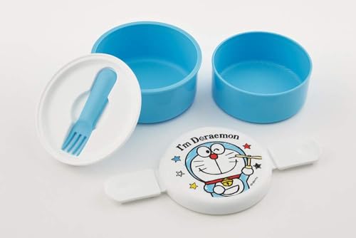 【200円クーポン】 SKATER スケーター 丸型 ランチボックス 500ml 弁当箱 フォーク付 ドラえもん I'm ドラえもん ひみつ道具 ONWR1 ＜スケーター 母の日 プレゼント 入園祝い 入学祝い 入学特集 入園準備 入学準備 子供 男の子 女の子 かわいい おしゃれ＞