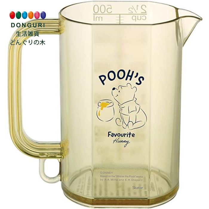 【200円クーポン】 SKATER スケーター メジャーカップ 500ml 計量カップ ディズニー くまのプーさん LOVE GROW MMC1-A ＜スケーター プレゼント 入園祝い 入学祝い 入園特集 入園準備 入学準備 保育園 小学校 子供 男の子 女の子 かわいい おしゃれ＞のサムネイル