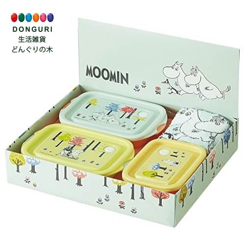 【200円クーポン】 SKATER スケーター フードコンテナ & おしぼり ギフトセット 1500円 ムーミン MOOMIN フォレスト 日本製 SET938 ＜スケーター 父の日 プレゼント 子供 小学生 セット かわいい おしゃれ お返し キッズ キャラクター グッズ 女子 男子 電子レンジ moomin＞