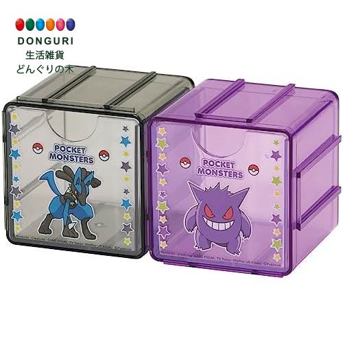 【200円クーポン】 SKATER スケーター つながる 小物入れ 2個入り 7.6×7.6cm キューブ 立方体 キュービックコレクション ポケットモンスター C 小物 収納 ケース 引き出し 整理 JQBC1-A ＜スケーター プレゼント 子供 女の子 かわいい おしゃれ お返し＞のサムネイル