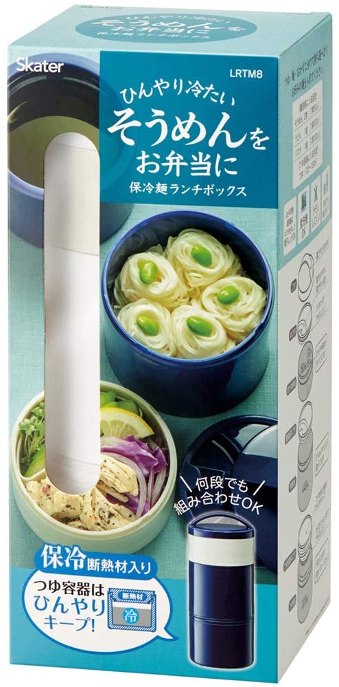 【200円クーポン】 SKATER スケーター 保冷麺 ランチボックス 冷たい麺用 弁当箱 ホワイト LRTM8 ＜スケーター 母の日 プレゼント 入学 入園入学 入園祝い 入学祝い 入園特集 入学特集 入園準備 入学準備 保育園 小学校 子供 小学生 かわいい おしゃれ＞