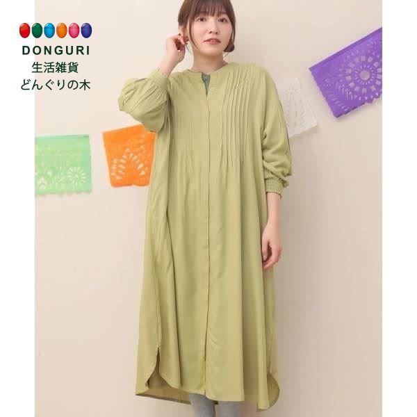 【200円クーポン】 トモコーポレーション PORINA レーヨンピンタックワンピース WEB限定 オリーブ FREE <トモコーポレーション プレゼント 入園...