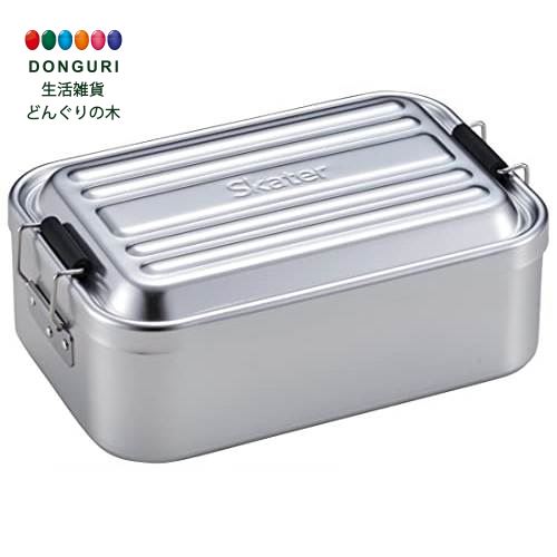 【200円クーポン】 SKATER スケーター 弁当箱 深型 1200ml 超大盛り 大容量 ふわっと盛れる アルミ製 男性用 シルバー AFD12-A <スケ...