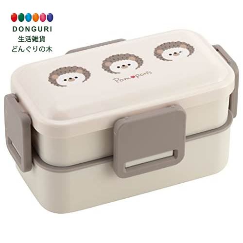 【200円クーポン】 SKATER スケーター 弁当箱 Pompon's ネズミ 600ml 抗菌 ふんわり盛れる ドーム型フタ 2段 女性用 日本製 PFLW...
