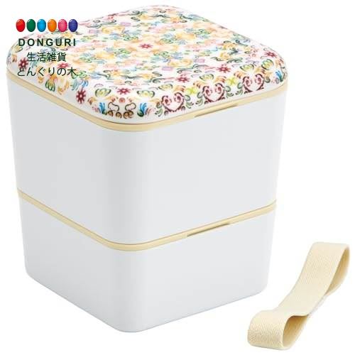 【200円クーポン】 SKATER スケーター シンプル ランチボックス 600ml 2段 弁当箱 天平文様 夢幻 薄紅 日本製 SLBWS6M-A <スケータ...