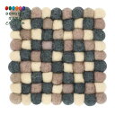 【200円クーポン】 トモコーポレーション コースター スクエア フェルトボール グレーMIX × 2個 <トモコーポレーション プレゼント 入園祝い 入学祝い...