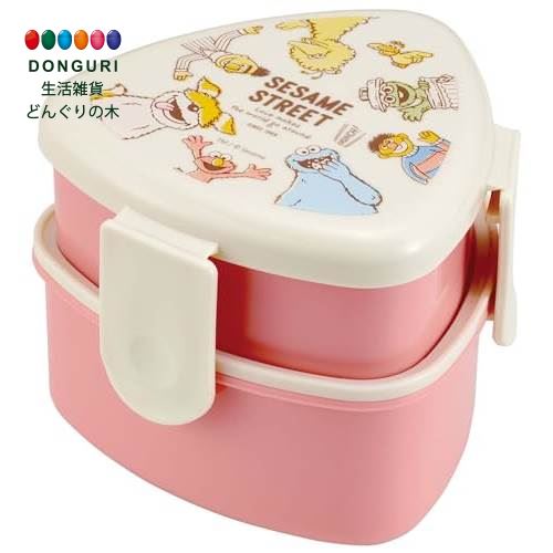 【200円クーポン】 SKATER スケーター 抗菌 三角 おにぎり 弁当箱 二段 500ml おにぎりケース レンジ対応 かわいい 子供 セサミストリート O...