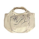 【200円クーポン】 ROOTOTE ルートート 1191 ねこ柄 コットン 小さめ エコバッグ NA ルーショッパー ミニ マルシェ アイボリー <ルートート 父の日 プレゼント 北欧 かわいい おしゃれ お返し エコバッグ エコロジーバッグ お買い物袋 折りたたみ>