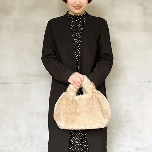 【200円クーポン】 ROOTOTE ルートート 1325 ふわふわ エコファー フェイクファー 小さめ ヨコ型 トートバッグ SN DELI FUR-blanket-A 01 ブラック ＜ルートート 父の日 レディース プレゼント 入園祝い 入学祝い かわいい おしゃれ お返し＞