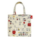 【200円クーポン】 ROOTOTE ルートート スヌーピー 表ラミネート加工 ミニ トートバッグ IP スクエア Lami Peanuts 860002 アイボリー Peanuts Gang <ルートート 父の日 レディース プレゼント かわいい おしゃれ お返し キャラクター>(4)