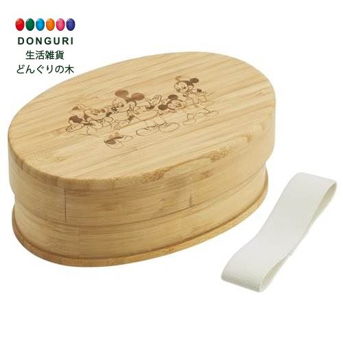 【200円クーポン】 SKATER スケーター 竹製 ランチ ボックス 600ml 和風 弁当箱 小判型 仕切り付 ランチベルト付 ディズニー ミッキー&フレン...