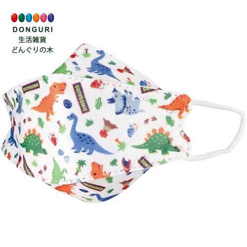 【200円クーポン】 SKATER スケーター 3D 立体 不織布 三層構造 マスク 小さめ 子供サイズ 5枚 ディノサウルス 恐竜 MSKSH3-A <スケー...