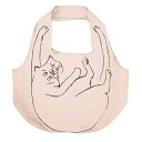 【200円クーポン】 ROOTOTE ルートート ROOSHOPPER エコバッグ リサイクル コットン 大容量 ねこ柄 EU.ラウンド.ブラサガリネコ-A 1188 レディース 04 モモ <ルートート 父の日 プレゼント かわいい おしゃれ お返し>