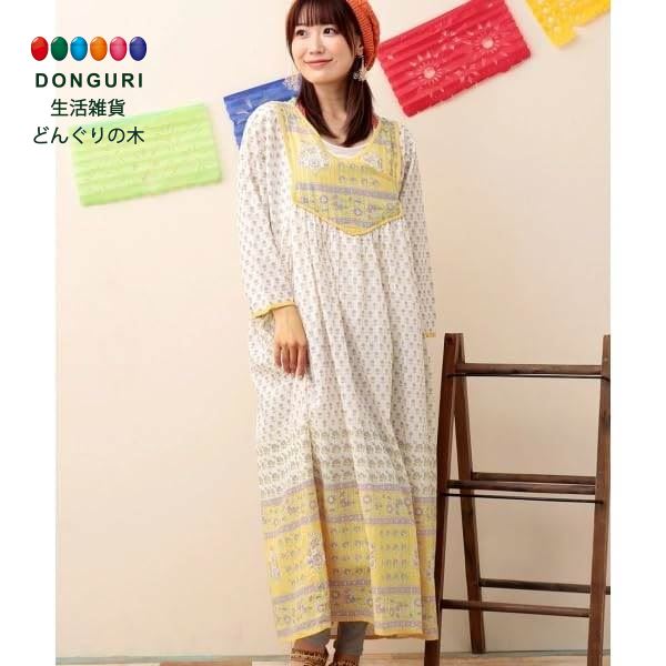 【200円クーポン】 トモコーポレーション Shanti Shanti エレガントフラワーワンピース WEB限定 イエロー FREE <トモコーポレーション プ...