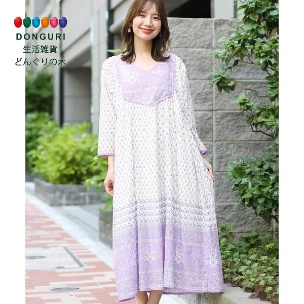 【200円クーポン】 トモコーポレーション Shanti Shanti エレガントフラワーワンピース WEB限定 パープル FREE <トモコーポレーション プ...