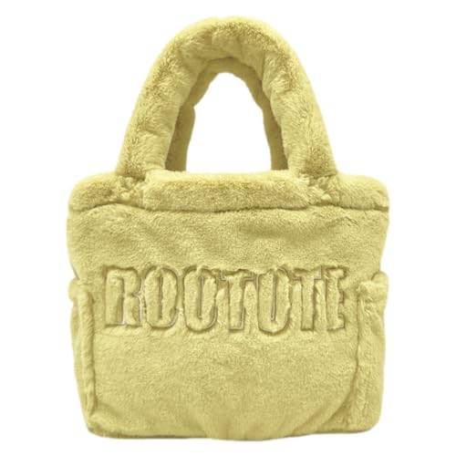 Rakuten - 【200円クーポン】 ROOTOTE ルートート SC.スクエア.ファー.ロゴ-A イエローケイ04 ＜ルートート 父の日 かわいい おしゃれ＞