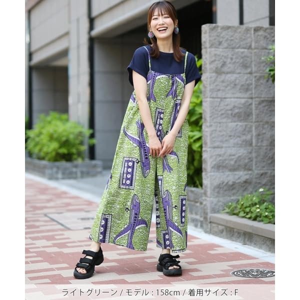 生活雑貨　どんぐりの木の【200円クーポン】 トモコーポレーション Shanti Shanti アフリカンプレーンサロペット WEB限定 ターコイズ FREE ＜トモコーポレーション プレゼント 入園祝い 入学祝い かわいい おしゃれ お返し＞｜アングル3